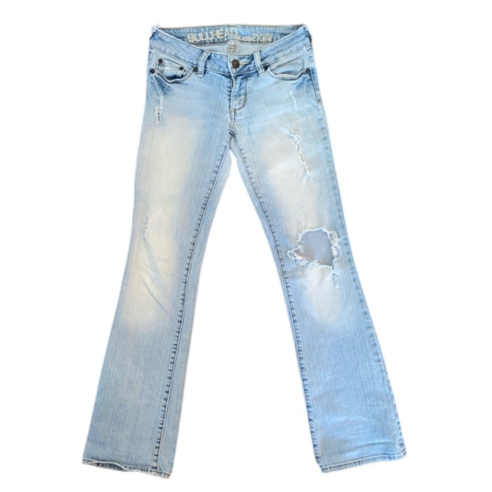 Vintage Bullhead Low Rise Flare Jeans size 3L palisades blue jeans distressed